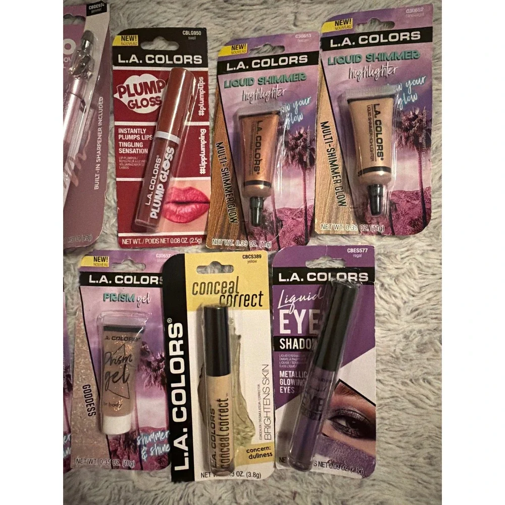 LA Colors Elf Lot of makeup highlighter eye pencil eyeliner body glitter gel NEW
